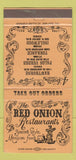 Matchbook Cover - Red Onion Mexican Food Inglewood Hawthorne CA 30 Strike