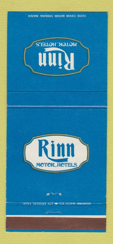 Matchbook Cover - Rinn Motor Hotels Salt Lake City Provo UT Las Vegas 30 Strike