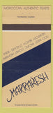 Matchbook Cover - Marrakesh Moroccan Restaurant Newport Beach CA 30 Strike