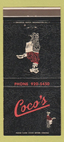 Matchbook Cover - Coco's Italian Restaurant Arlington VA 30 Strike