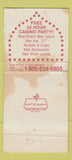 Matchbook Cover - Westward Ho Casino Las Vegas NV Rip Taylor WORN 30 Strike