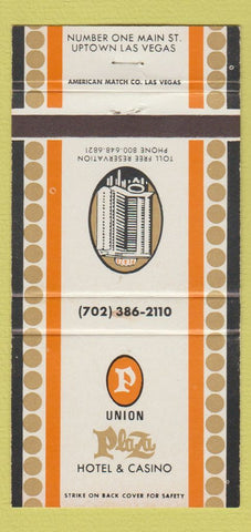 Matchbook Cover - Union Plaza Hotel Casino Las Vegas NV 30 Strike