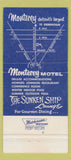 Matchbook Cover - Monterey Motel Detroit MI 30 Strike