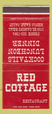 Matchbook Cover - Red Cottage Restaurant Menlo Park CA 30 Strike