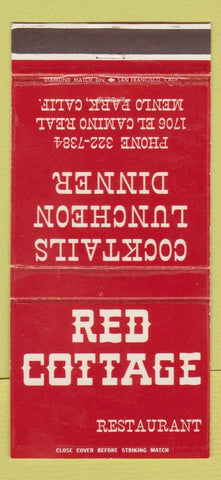 Matchbook Cover - Red Cottage Restaurant Menlo Park CA 30 Strike