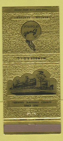 Matchbook Cover - Bank of Benton KY 30 Strike