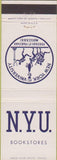 Matchbook Cover - New York University NYU Bookstores