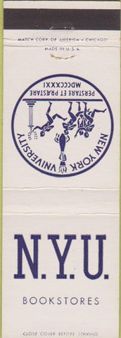 Matchbook Cover - New York University NYU Bookstores