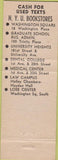 Matchbook Cover - New York University NYU Bookstores