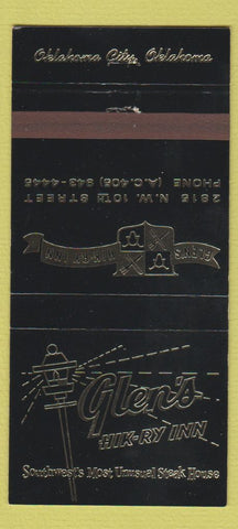 Matchbook Cover - Glen's Hik Ry Inn Oklahoma City OK 30 Strike