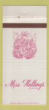 Matchbook Cover - Miss Hulling's Clayton MO 30 Strike