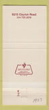 Matchbook Cover - Miss Hulling's Clayton MO 30 Strike