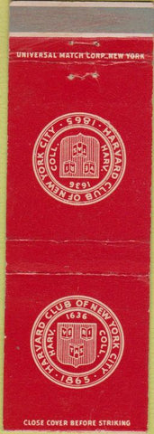 Matchbook Cover - Harvard Club of New York City