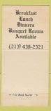 Matchbook Cover - Old Black Skillet Long Beach CA 30 Strike