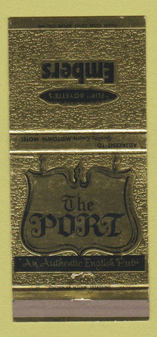 Matchbook Cover - Flip Boyette's Embers The Port Portsmouth VA 30 Strike