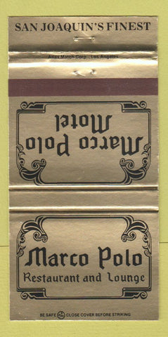 Matchbook Cover - Marco Polo Restaurant Lounge San Joauin CA 30 Strike
