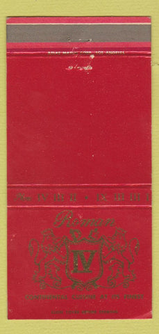 Matchbook Cover - Roman IV Restaurant Long Beach CA 30 Strike