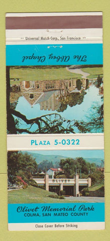 Matchbook Cover - Olivet Memorial Park Colma CA 30 Strike
