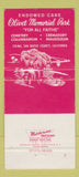 Matchbook Cover - Olivet Memorial Park Colma CA 30 Strike