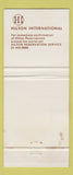 Matchbook Cover - Stratford Upon Avon Hilton London UK England 30 Strike