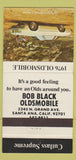 Matchbook Cover - 1976 Oldsmobile Bob Black Santa Ana CA 30 Strike