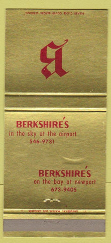 Matchbook Cover - Berkshire's Newport Beach CA 30 Strike