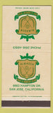 Matchbook Cover - Almaden Golf Country Club San Jose CA 30 Strike