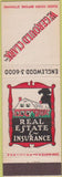 Matchbook Cover - W Gerould Clark Inc Real Estate Insurance Englewood NJ