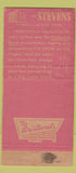 Matchbook Cover - Stevens Hotel Chicago IL Boulevard Room girlie 30 Strike
