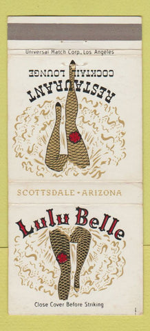 Matchbook Cover - Lulu Belle Restaurant Scottsdale AZ girlie 30 Strike