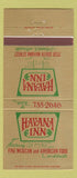 Matchbook Cover - Havana Inn Denver Colorado Mexican 30 Strike