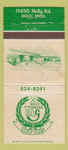 Matchbook Cover - Holly Greens Ing Golf Club Holly MI 30 Strike