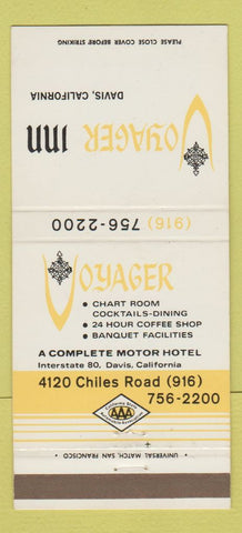 Matchbook Cover - Voyager Inn Davis CA 30 Strike