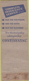 Matchbook Cover - Continental Insurance EC McKay WORN