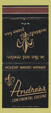 Matchbook Cover - Andree's Restaurant Laguna Beach CA 30 Strike