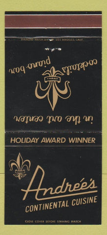 Matchbook Cover - Andree's Restaurant Laguna Beach CA 30 Strike