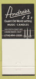 Matchbook Cover - Andree's Restaurant Laguna Beach CA 30 Strike
