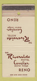 Matchbook Cover - Riverside Hotel Reno NV Cavalier Motor Lodge 30 Strike