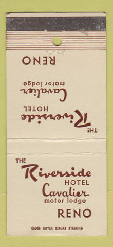 Matchbook Cover - Riverside Hotel Reno NV Cavalier Motor Lodge 30 Strike