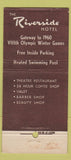 Matchbook Cover - Riverside Hotel Reno NV Cavalier Motor Lodge 30 Strike