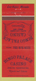 Matchbook Cover - Bingo Palace Casino Las Vegas NV 30 Strike