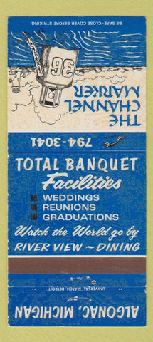 Matchbook Cover - Channel Marker Algonac MI 30 Strike
