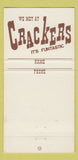 Matchbook Cover - Crackers  30 Strike