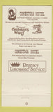 Matchbook Cover - Conestoga Hotel Anaheim CA 30 Strike