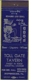 Matchbook Cover - Toll Gate Tavern Shippensburg PA girlie
