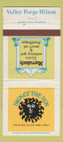 Matchbook Cover - Valley Forge Hilton PA Marrakech Sing of the Sun 30 Strike