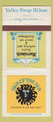 Matchbook Cover - Valley Forge Hilton PA Marrakech Sing of the Sun 30 Strike
