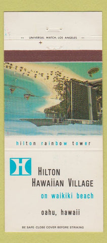 Matchbook Cover - Hilton Hawaiian Village Oahu Hawaii #2 30 Strike