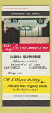 Matchbook Cover - 1958 Oldsmobile Balboa San Diego CA 30 Strike