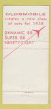 Matchbook Cover - 1958 Oldsmobile Balboa San Diego CA 30 Strike